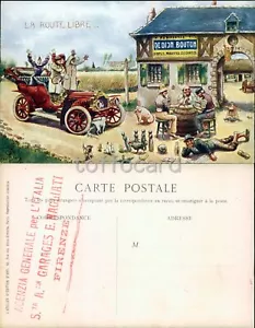COCHE COCHE FRANCE DE DION BOUTON-HUMOR LA ROUTE LIBRE-FIRENZE-C47-119 - Imagen 1 de 1