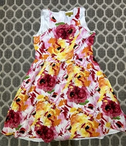 Nicole Miller Girls XL (12/14) Spring Summer Floral Party Dress. EUC - Picture 1 of 8