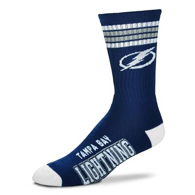 NHL Tampa Bay Lightning Socken 4-Stripe Deuce Socks For Bare Feet Strümpfe
