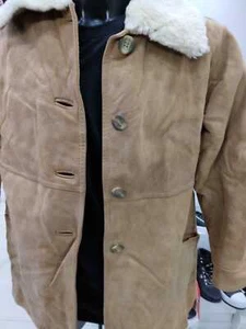 Cuir de Mouton Shearl Man Brun Véritable Cuir Vintage Taille 48 MON044LZ - Imagen 1 de 6