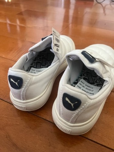 Sneakers bianche Puma Mayu slip on tela taglia 7 scarpe casual bianche in pelle scamosciata