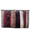 Vintage snakeskin clutch Handbag Shoulder Bag  multicolor