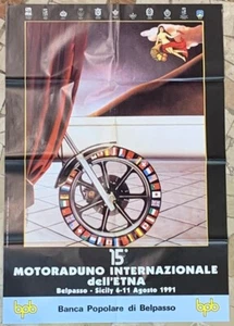 I101866 Manifesto Moto - 15° Motoraduno Internazionale dell'Etna - Belpasso 1991 - Picture 1 of 3