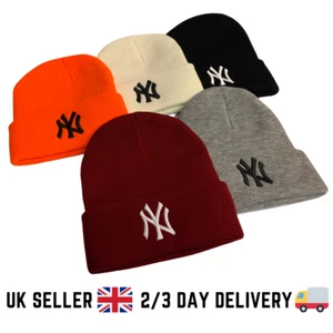 Unisex NY Nueva York Gorro Esquí Sombrero Hombres/Damas, Niños/Niñas - Reino Unido ENTREGA RÁPIDA - Imagen 1 de 7