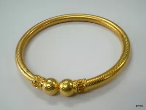 Traditional design gold gilded silver Bracelet or Bangle rajasthan india - Picture 1 of 5