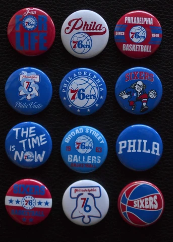 Philadelphia 76ers - 1 1/2" Magnet Set (Set of 12) Cover