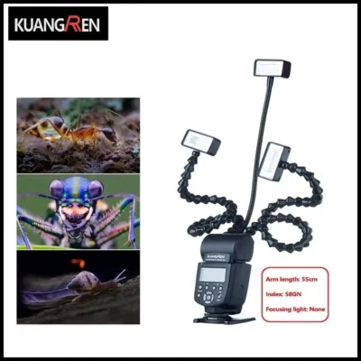 KUANGREN K1000 Flexible Macro Flash Light Camera Speedlite 3-Head Macro Flash  - Image 1 of 4