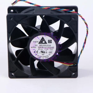 One Delta DC12V 2.70A 4Pin QFR1212GHE 6000 RPM Fan For Antminer S7,S9,D3,L3+,E9+ - Afbeelding 1 van 1