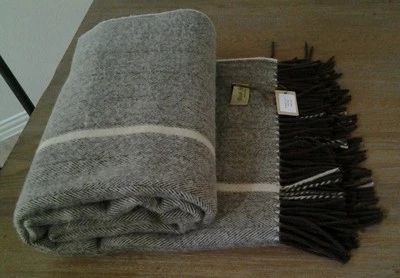 NUEVO CON ETIQUETAS Manta Tessile Chiti Lana Cálida 51" x 67" Hecha en Italia Foto 1 de 4