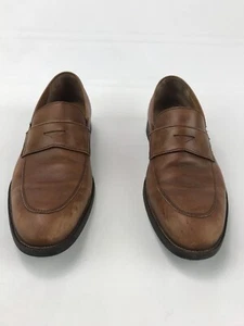 Johnston & Murphy 11m Mens Leather Flex System Penny Loafers Brown - Picture 1 of 11
