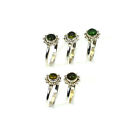 WHOLESALE 5PC 925 SOLID STRELING SILVER GREEN TOURMALINE RING LOT B