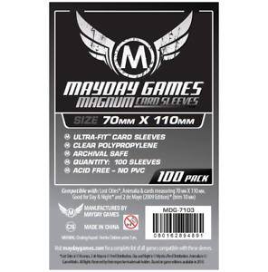 Mayday Games Magnum Silver Sleeve - 100 Pack - 70 x 110 mm (Q)