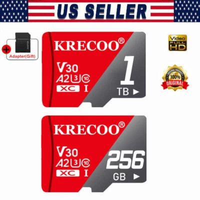 256GB 1TB Extreme Micro SDXC UHS-I A2 V30 U3 Memory Card TF Card Ultra Class 10 - Image 1 of 4
