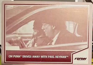 2013 Topps Best of WWE HOF PAUL HEYMAN CM PUNK Magenta Druckplatte SN 1 von 1 - Bild 1 von 2