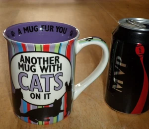 [CATS] "ANOTHER MUG WITH CATS ON IT", [JUMBO], Ceramic Coffee Cup / Mug, VINTAGE - Picture 1 of 9
