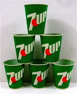 6 tazas de refresco enceradas de 4 oz de 7 muestras antiguas sin usar stock de tienda - Imagen 1 de 1