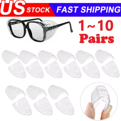 1~10 pares de protectores laterales para gafas antideslizantes gafas de seguridad protector universal Foto 1 de 4