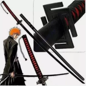 BLEACH ICHIGO BANKAI SWORD Handmade Tensa Zangetsu Anime Katana Sword W Scabbard - Picture 1 of 10