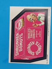 1980 Topps Wacky Packages Sticker #257 Shrunken Donuts (Dunkin Spoof)-Mint