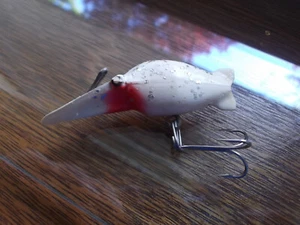 Older USA Eddie Pope Luhr Jensen Hot Shot Size M3 30 Size 00 White Metallic - Imagen 1 de 3