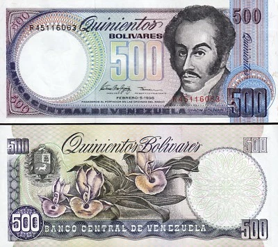 Venezuela, 500 Bolivares, 1998, UNC, P-67f - Image 1 of 3