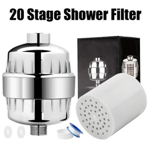 20 Stage Shower Filter Shower Head Water Softener Filter Improves Skin Condition - Picture 1 of 13
