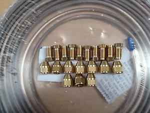 Land Rover Series 1 2 2A & 3 3/16 Cupro Nickelbremsrohr Stecker Buchse Messingenden - Bild 1 von 1