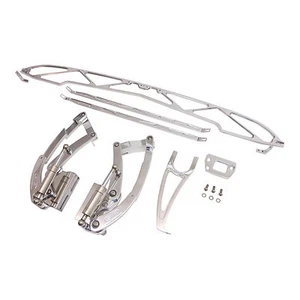 1955 CHEVY BILLET HOOD KIT. BRACES,HOOD SUPPORT,HINGES,POLISHED. MADE IN U.S.A. - Foto 1 di 1