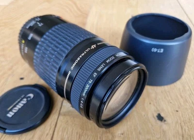 Canon EF 75-300mm lens, use on Eos 1000D 2000D 900D 800D 700D 600D 90D 80D 70D - Image 1 of 4