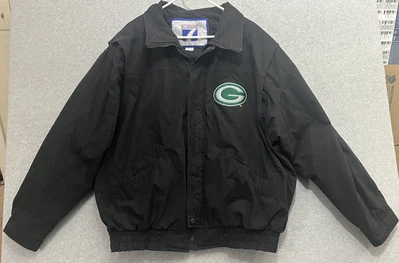 Vintage Green Bay Packers Jacket Logo 7 Mens XL Insulated Puffer Coat - Image 1 of 4