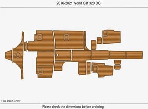World Cat 320 DC 2021 plataforma de natación cabina barco almohadilla de EVA imitación teca alfombrilla - Imagen 1 de 22