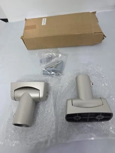 Asta per tenda doccia in ottone massiccio flange girevoli nichel spazzolato - Foto 1 di 6