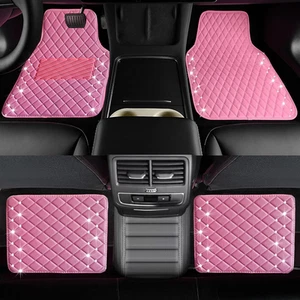 For Audi A1 A3 8XF 8XA 8X1 Faux Leather Car Floor Mats with Diamond anti-slip - Picture 1 of 8