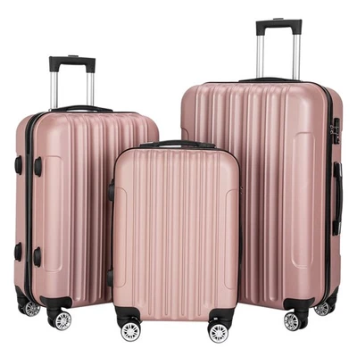 Luggage Set 3 Piece Hardside ABS Lightweight Suitcase Set w/ Spinner Wheels TSA - Image 1 of 4