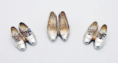 Juego de 3 soportes de platería Camelot de plata esterlina del Reino Unido 36,4 gramos Foto 1 de 4