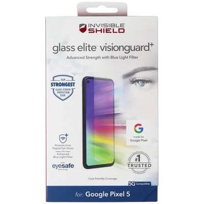 ZAGG (Glass Elite VisionGuard+) Screen Protector for Google Pixel 5 - Clear - Image 1 of 4