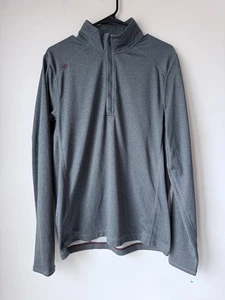 Suéter RHONE Commuter 1/4 Cremallera Para Hombre Gris Medio Pullover Golf Agujeros para Pulgares - Imagen 1 de 10