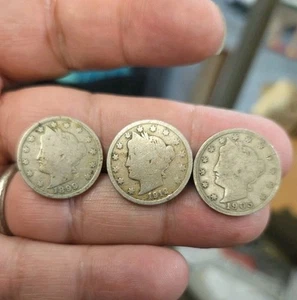 3 Diff V NICKELS Now On WHATNOT as PetetheGreek33 349 - Picture 1 of 4