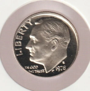 Rare Old US Roosevelt Dime 1978-S Gem Mint Ultra Mirror Proof Collection Coin - Picture 1 of 2