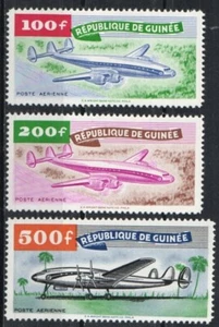 Guinea Stamp C14-C16 - Lockheed Constellation airplane - Picture 1 of 1