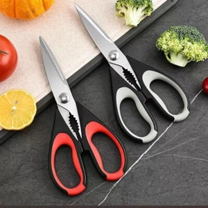 2 PCS Kitchen Scissors Stainless Steel Shears Heavy Duty Multi-purpose Scissors - Picture 1 of 6