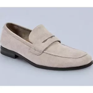 Nick Graham Herren Altred Beige Wildleder Meißel Zehenpartie Penny Halbschuhe NEU 8,5 - Bild 1 von 10