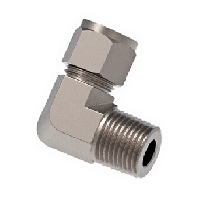 3/8" Tube x 1/8" MNPT Male Elbow Fitting 316ss Hy-Lok CLMA6-2N-S316 - Image 1 of 1