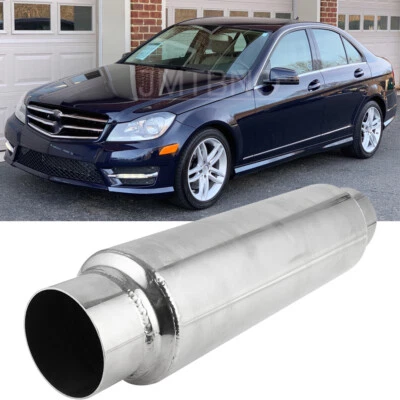 3" Inlet / Outlet Exhaust Muffler Resonator 16" Long For Mercedes Benz C-Class - Image 1 of 4