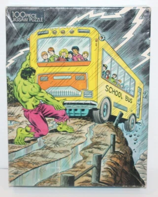 Новый в коробке новый из старых запасов 1988 The Incredible Hulk спасает школьный автобус 100 шт. головоломка Rainbow 75913-2 - Изображение 1 из 4