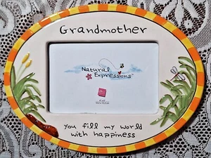Bunter Russ Großmutter Bilderrahmen Libelle handgemalt "Großmutter" - Bild 1 von 7