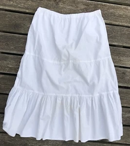 Vintage Cotton Handmade Tiered Underskirt Skirt | L XL | 50 60s | Victoriana - Picture 1 of 7