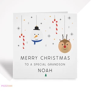 Personalised Christmas Card for Children - Son Daughter Grandson Niece Nephew - Picture 1 of 6
