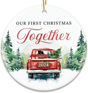 Our First Christmas Together Ornament 2024 First Christmas Married Ornament 2024 - Picture 1 of 2