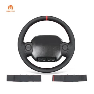 MEWANT Black Genuine Leather Steering Wheel Cover for Dodge Ram 1500 DAKOTA 1994 - Imagen 1 de 10